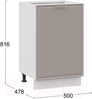 Шкаф-стол кухонный ТриЯ Белладжио 1Н5 (белый/софт капучино)