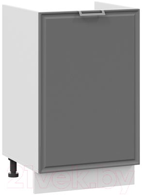 Шкаф под мойку ТриЯ Белладжио 1Н5М (белый/софт графит) - фото