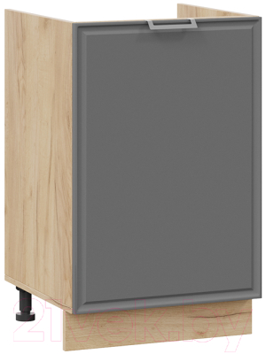 Шкаф под мойку ТриЯ Белладжио 1Н5М (дуб крафт золотой/софт графит) - фото
