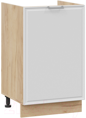 Шкаф под мойку ТриЯ Белладжио 1Н5М (дуб крафт золотой/фон белый) - фото
