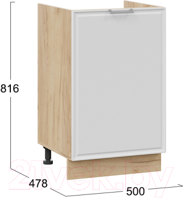Шкаф под мойку ТриЯ Белладжио 1Н5М (дуб крафт золотой/фон белый)
