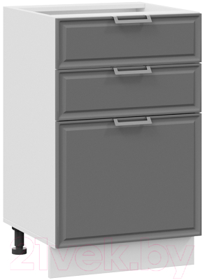 Шкаф-стол кухонный ТриЯ Белладжио 1Н5Я3 (белый/софт графит) - фото