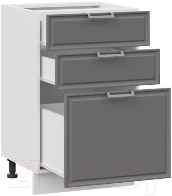 Шкаф-стол кухонный ТриЯ Белладжио 1Н5Я3 (белый/софт графит)