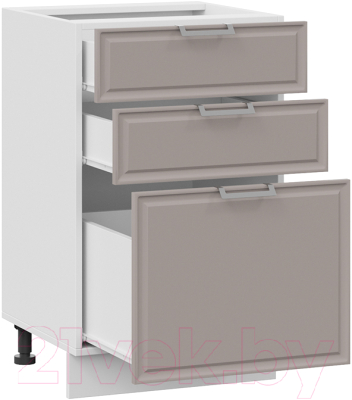 Шкаф-стол кухонный ТриЯ Белладжио 1Н5Я3 (белый/софт капучино)