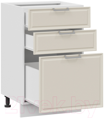 Шкаф-стол кухонный ТриЯ Белладжио 1Н5Я3 (белый/софт панакота)