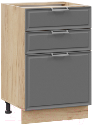 Шкаф-стол кухонный ТриЯ Белладжио 1Н5Я3 (дуб крафт золотой/софт графит) - фото