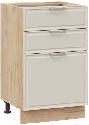 Шкаф-стол кухонный ТриЯ Белладжио 1Н5Я3 (дуб крафт золотой/софт панакота) - фото