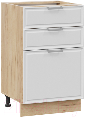 Шкаф-стол кухонный ТриЯ Белладжио 1Н5Я3 (дуб крафт золотой/фон белый) - фото