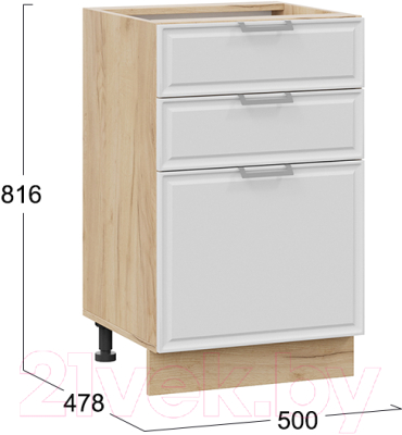 Шкаф-стол кухонный ТриЯ Белладжио 1Н5Я3 (дуб крафт золотой/фон белый)