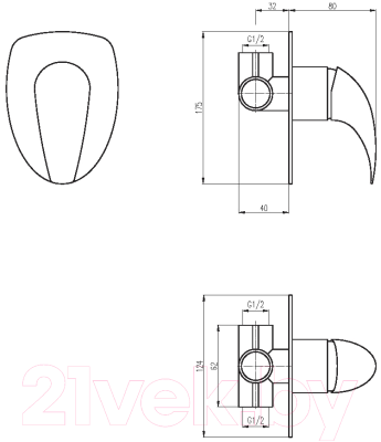 Душевая система со смесителем Deante Ultra 001