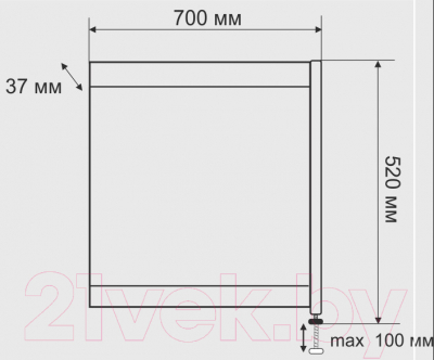 Экран для ванны Emmy Торцевой 70 L
