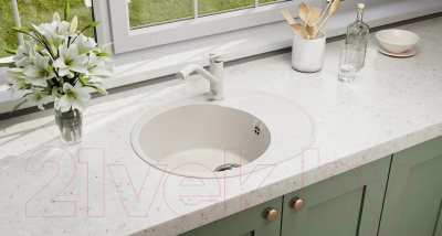 Мойка кухонная Ulgran Quartz Nora 585-01 (жасмин)
