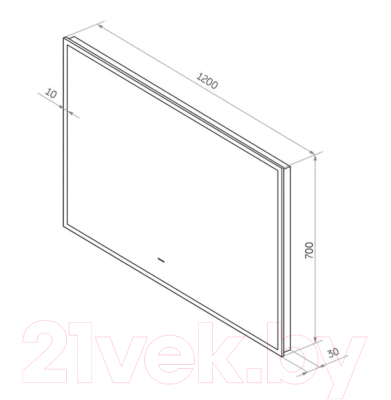 Зеркало Континент Amer Led 120x70