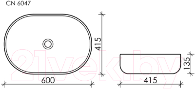 Умывальник Ceramica Nova Element CN6047