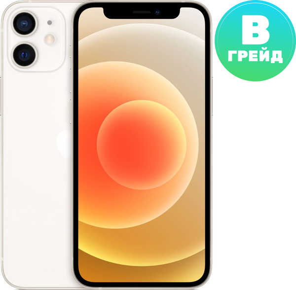 Смартфон восстановленный Apple iPhone 12 mini 64GB Flip Грейд B (белый) - фото