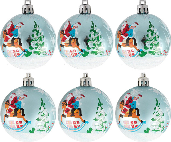 Набор шаров новогодних Волшебная страна Зимний пейзаж / 007495 - фото