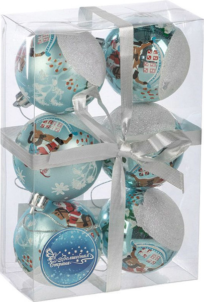 Набор шаров новогодних Волшебная страна Зимний пейзаж / 007495