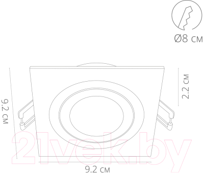 Точечный светильник Arte Lamp Tarf A2168PL-1BK
