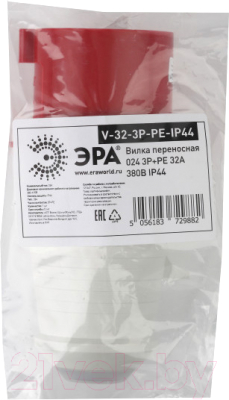 Вилка силовая ЭРА V-32-3P-PE-IP44 / Б0032853
