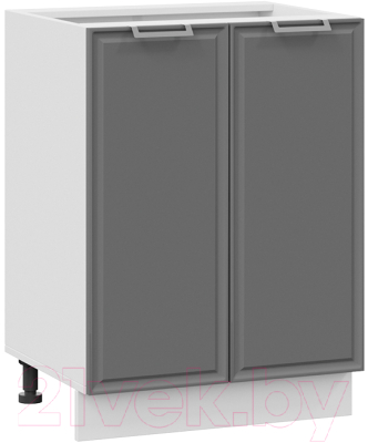 Шкаф-стол кухонный ТриЯ Белладжио 1Н6 (белый/софт графит) - фото