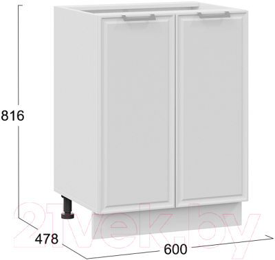 Шкаф-стол кухонный ТриЯ Белладжио 1Н6 (белый/фон белый)