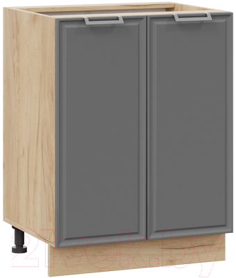 Шкаф-стол кухонный ТриЯ Белладжио 1Н6 (дуб крафт золотой/софт графит) - фото