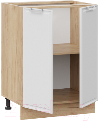 Шкаф-стол кухонный ТриЯ Белладжио 1Н6 (дуб крафт золотой/фон белый)