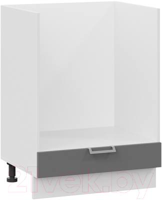 Шкаф под духовку ТриЯ Белладжио 1Н6Б (белый/софт графит) - фото