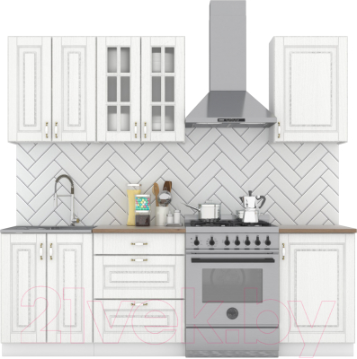 Кухонный гарнитур Интермебель Бостон-3 1.7 (акация белая/тунис) - фото