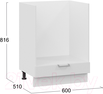 Шкаф под духовку ТриЯ Белладжио 1Н6Б (белый/фон белый)