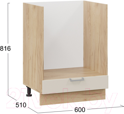 Шкаф под духовку ТриЯ Белладжио 1Н6Б (дуб крафт золотой/софт панакота)