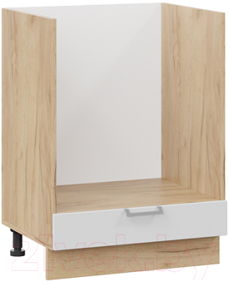 Шкаф под духовку ТриЯ Белладжио 1Н6Б (дуб крафт золотой/фон белый) - фото