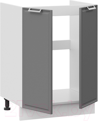 Шкаф под мойку ТриЯ Белладжио 1Н6М (белый/софт графит)