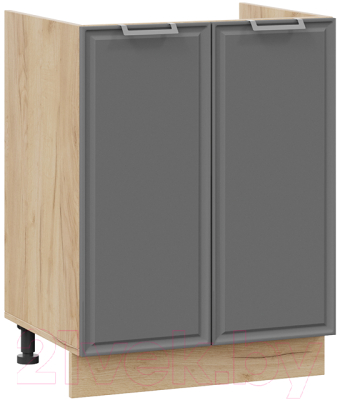 Шкаф под мойку ТриЯ Белладжио 1Н6М (дуб крафт золотой/софт графит) - фото