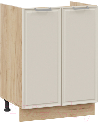 Шкаф под мойку ТриЯ Белладжио 1Н6М (дуб крафт золотой/софт панакота) - фото