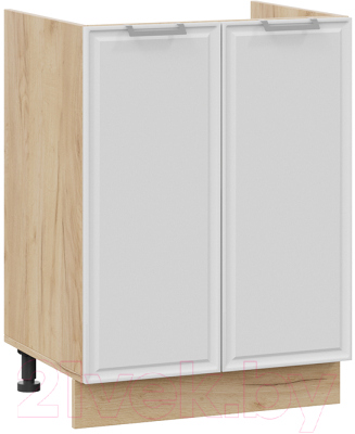 Шкаф под мойку ТриЯ Белладжио 1Н6М (дуб крафт золотой/фон белый) - фото