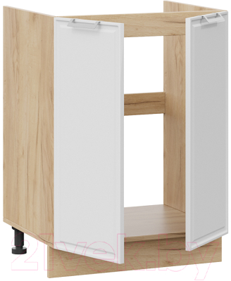 Шкаф под мойку ТриЯ Белладжио 1Н6М (дуб крафт золотой/фон белый)