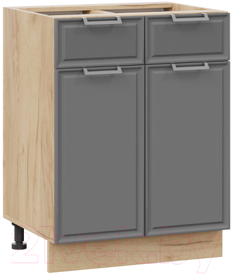 Шкаф-стол кухонный ТриЯ Белладжио 1Н6Я1 (дуб крафт золотой/софт графит) - фото