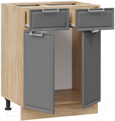 Шкаф-стол кухонный ТриЯ Белладжио 1Н6Я1 (дуб крафт золотой/софт графит)