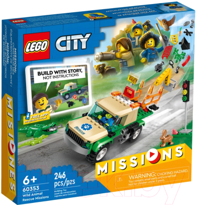 Конструктор Lego City Миссии по спасению диких животных 60353 - фото