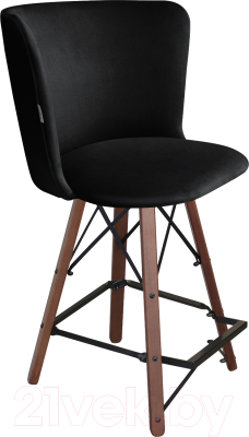 Стул барный Sheffilton SHT-ST36/S80-1 (ночное затмение/темный орех/черный) - фото