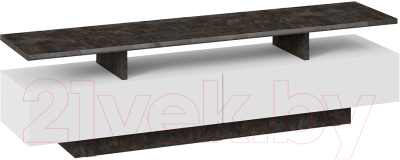 Тумба ТриЯ Монтана TV-1 (белый/ателье темный глянец) - фото
