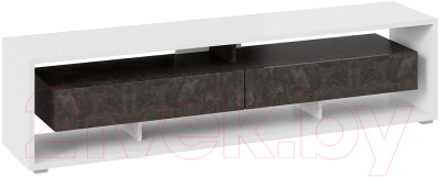Тумба ТриЯ Монтана TV-2 (белый/ателье темный глянец) - фото
