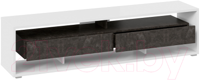 Тумба ТриЯ Монтана TV-2 (белый/ателье темный глянец)