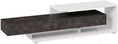 Тумба ТриЯ Монтана TV-4 (белый/ателье темный глянец) - фото