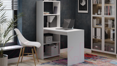 Письменный стол ТриЯ Тип 12 (белый ясень)