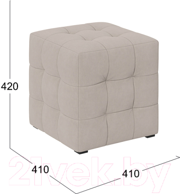 Пуф ТриЯ Тип 1 (велюр мокко светлый)