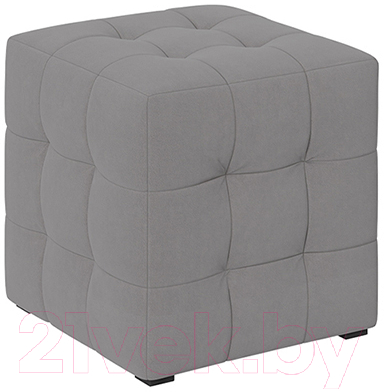 Пуф ТриЯ Тип 1 (велюр светло-серый) - фото