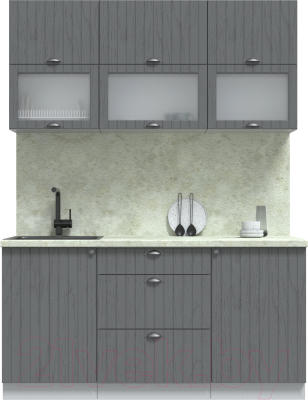 Готовая кухня Интерлиния Берес 1.6Б - фото