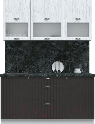 Готовая кухня Интерлиния Берес 1.6Б - фото